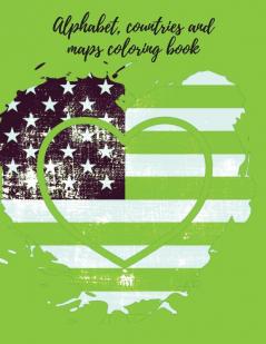 Alphabet countries and maps coloring book.