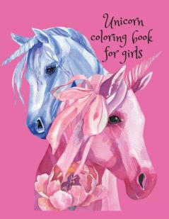 Unicorn coloring book for girls