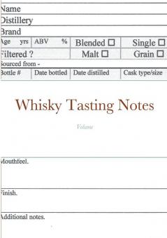 Whisky Tasting Notes