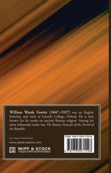 The Religious Experience of the Roman People: From the Earliest Times to the Age of Augustus. the Gifford Lectures for 1909-10