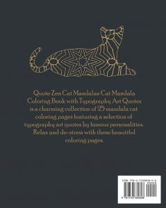 Quote Zen Cat Mandalas