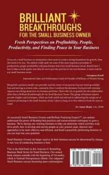 Brilliant Breakthroughs for the Small Business Owner: Fresh Perspectives on Profitability People Productivity and Finding Peace in Your Business: 3