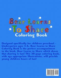 Bear Learns to Share Coloring Book