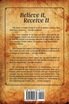 Believe It Receive It - Simplifying The Teachings of Neville Goddard