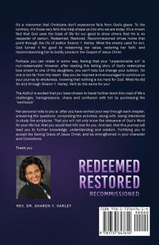 Redeemed Restored Recommissioned My Testimony of Redemption Workbook