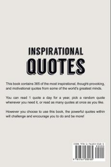 Inspirational Quotes: 365 days of the most inspiring wise and motivating quotes