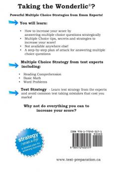 Wonderlic Test Strategy! Winning Multiple Choice Strategies for the Wonderlic(R) Test