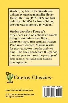 Walden; or Life in the Woods (Cactus Classics Large Print): 16 Point Font; Large Text; Large Type