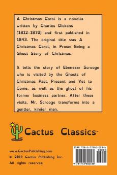 A Christmas Carol (Cactus Classics Dyslexic Friendly Font): In Prose Being A Ghost Story of Christmas; 12 Point Font; Dyslexia Edition; Illustrated