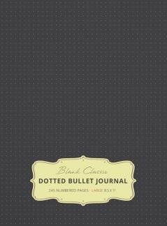 Large 8.5 x 11 Dotted Bullet Journal (Gray #2) Hardcover - 245 Numbered Pages