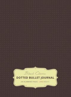 Large 8.5 x 11 Dotted Bullet Journal (Brown #13) Hardcover - 245 Numbered Pages
