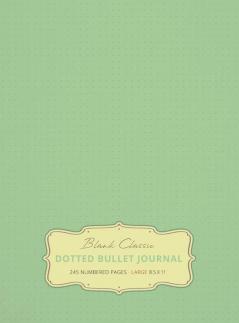 Large 8.5 x 11 Dotted Bullet Journal (Sea Foam Green #16) Hardcover - 245 Numbered Pages