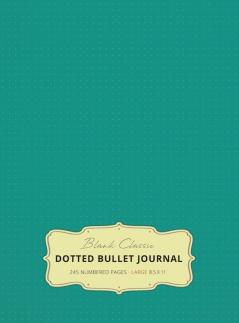 Large 8.5 x 11 Dotted Bullet Journal (Teal #7) Hardcover - 245 Numbered Pages