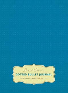 Large 8.5 x 11 Dotted Bullet Journal (Blue #9) Hardcover - 245 Numbered Pages