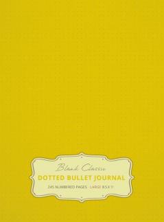 Large 8.5 x 11 Dotted Bullet Journal (Banana #5) Hardcover - 245 Numbered Pages