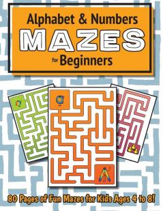 Alphabet and Number Mazes for Beginners