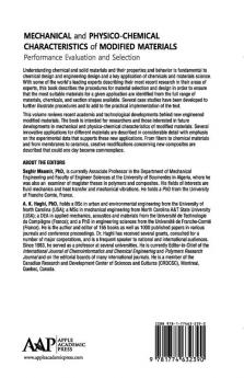 Mechanical and Physico-Chemical Characteristics of Modified Materials