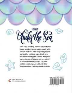 The Easy Mermaid Coloring Book for Kids