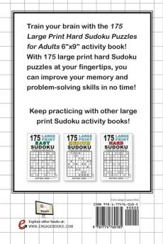 175 Large Print Hard Sudoku Puzzles for Adults