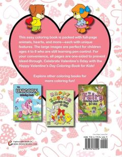 Happy Valentine's Day Coloring Book for Kids: (Ages 4-8) With Unique Coloring Pages! (Valentine's Day Gift for Kids)