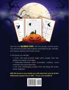 The Haunted Halloween Activity Book: 100+ Puzzles for Adults