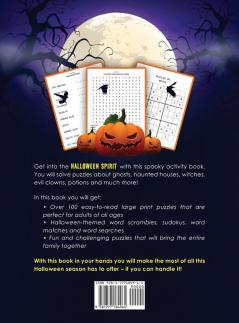 The Haunted Halloween Activity Book: 100+ Puzzles for Adults