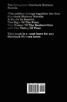 The Complete Sherlock Holmes Novels - Unabridged - A Study In Scarlet The Sign Of The Four The Hound Of The Baskervilles The Valley Of Fear