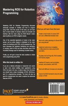 Mastering ROS for Robotics Programming