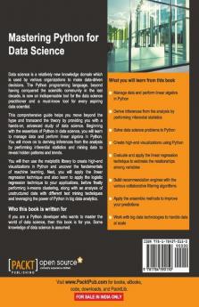 Mastering Python for Data Science