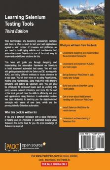 Learning Selenium Testing Tools - Third Edition