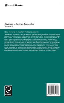 New Thinking in Austrian Political Economy: 19 (Advances in Austrian Economics)