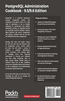 PostgreSQL Administration Cookbook 9.5/9.6 Edition