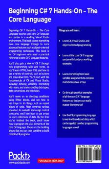 Beginning C# Hands On - The Core Language