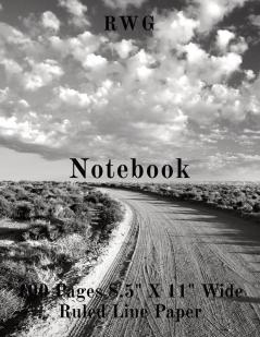 Notebook: 100 Pages 8.5 X 11 Wide Ruled Line Paper