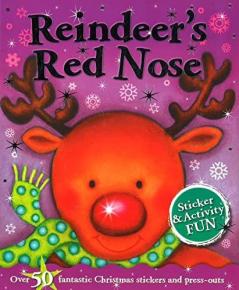 Reindeer's Red Nose Sticker & Activity Fun