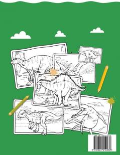 DINOSAURS - Coloring Book for Boys: Color 30 kinds of dinosaurs and recognize them by name!: 1 (Dinosaur Coloring Books for Kids)