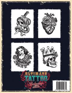 Ultimate Tattoo Coloring Book: Over 180 Coloring Pages For Adult Relaxation With Beautiful Modern Tattoo Designs Such As Sugar Skulls Hearts Roses and More!