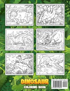 DINOSAUR COLORING BOOK for kids: Great Gift For Boys & Girls Ages 4-8!