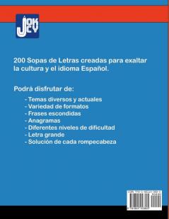 Sopa de Letras en Español: 200 Rompecabezas para toda la Familia Letra Grande: 200