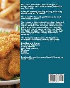 The Complete Instant Vortex Air Fryer Oven Cookbook