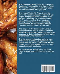 The Effortless Instant Vortex Air Fryer Oven Cookbook