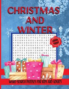 Christmas and Winter Word Search Puzzles for Kids and Adults: 60 Jumbo Word Search Puzzles Activity Game for Kids and Adults