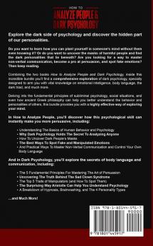 How to Analyze People & Dark Psychology: Identifying Covert Manipulation Tactics to Discover Intention and Take Back Control