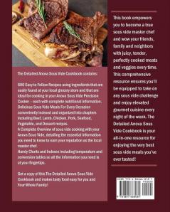 The Detailed Anova Sous Vide Cookbook: 600 Tasty and Unique Recipes for Smart People on A Budget