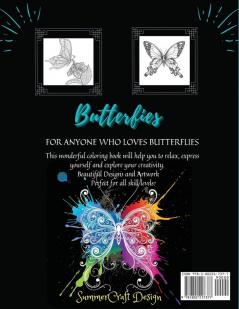 Butterflies: Coring Book for Adult