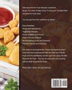 Elite Gourmet Air Fryer Cookbook For Beginners: Crispy Easy and Healthy Recipes For Effortless Air Frying