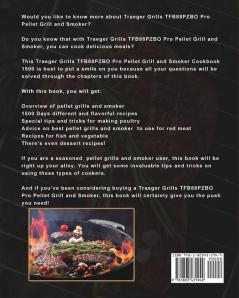 Traeger Grills TFB88PZBO Pro Pellet Grill and Smoker Cookbook 1500: 1500 Days Flavorful Recipes to Perfectly Smoke Meat Fish and Vegetables