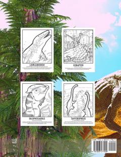 Paleofauna Coloring Book: Educational Book about Dinosaurs for Kids ages 6-8. 101 Unique Illustrations of Prehistoric Animals. Page Size 8.5 X 11 inches.