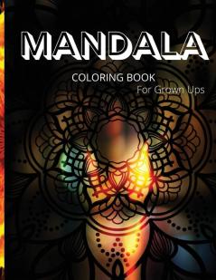 Mandala Coloring Book for Grown Ups: Great Mandala Art Designs/ Grown Ups Coloring Book 100 Pages/ Beautiful and Relaxing Mandalas for Stress Relief and Relaxation