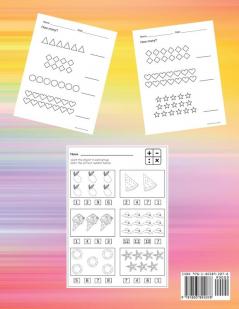 Kindergarten Math Workbook: Worksheets + Addition and Subtraction Activities for Kindergarten and 1st Grade Workbook Age 5-7